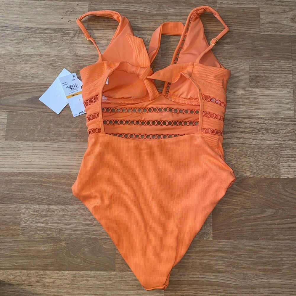 Becca Women's Modern Edge Ribbed Swimsuit Size Small NWT $148 - Picture 6 of 9